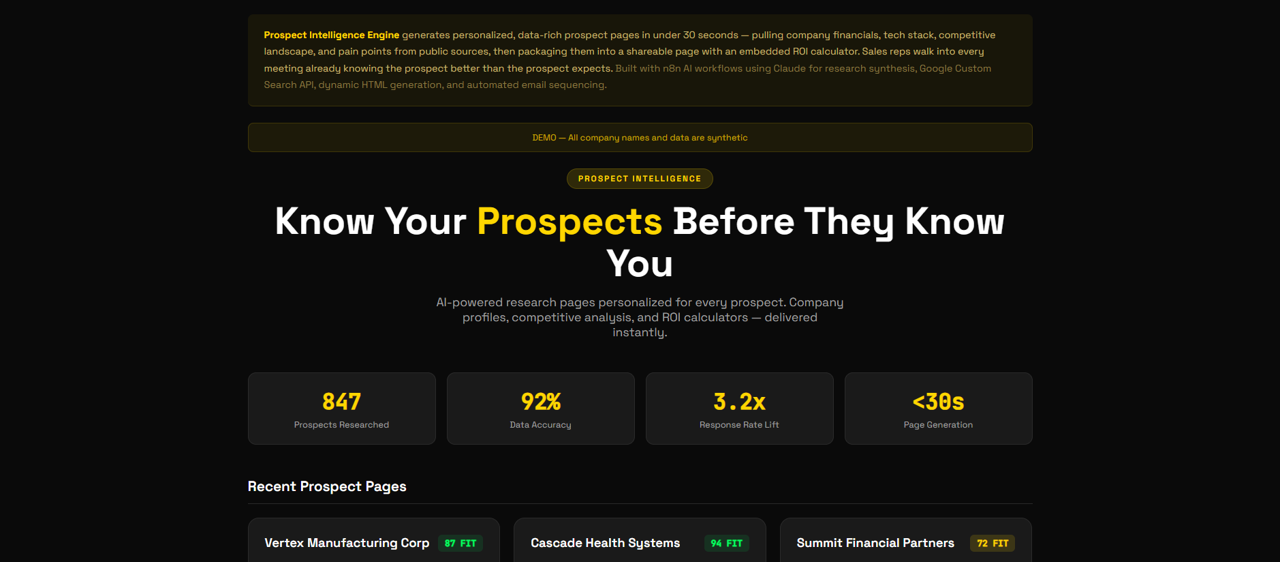 Prospect Intelligence Engine